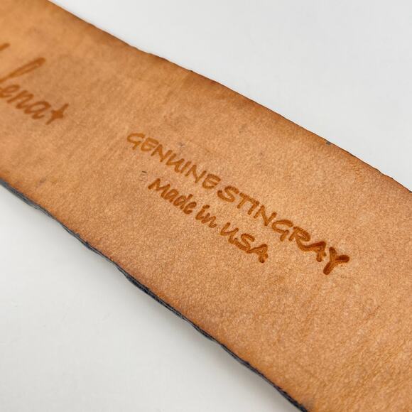 LEIGHELENA Wide Gold Hologram Stingray Leather Jigsaw Cuff -7" Size S MSRP $148 - Picture 9 of 10